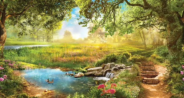 טפט - נוף לפארק יפיפה