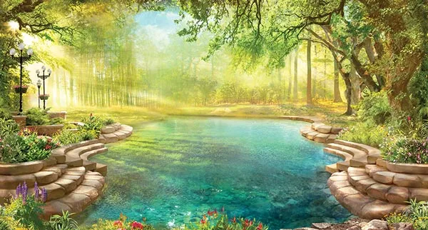 טפט - בריכה יפיפה בשמש