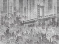 מדבקת טפט | עיר אבסטרקטית