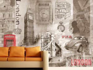 מדבקת טפט | עיצוב אנגלי