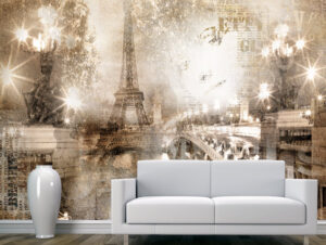 מדבקת טפט | צרפת בסגנון מיושן