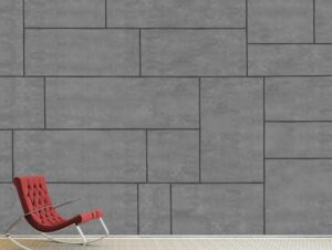 מדבקת טפט | מלבני בטון אפור כהה