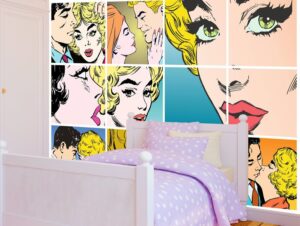 מדבקת טפט | קומיקס מעוצב צבעוני