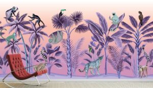 מדבקת טפט | חיות בזריחה