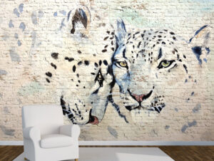 מדבקת טפט | גרפיטי נמרי שלג