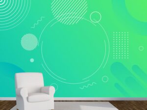 מדבקת טפט | צרורות על רקע ירוק