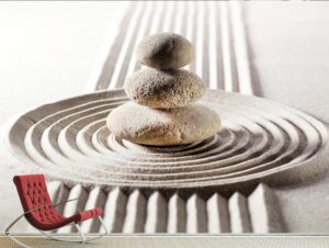 מדבקת טפט | מגדל אבנים בחול