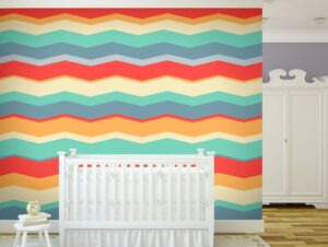 מדבקת טפט | זיגזג צבעוני