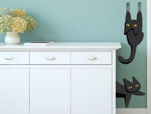 מדבקת קיר | זוג חתולים