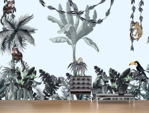 מדבקת טפט | ג'ונגל קופים