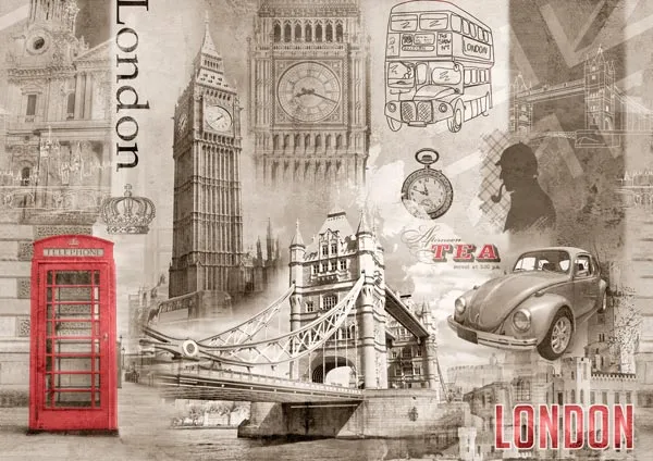 מדבקת טפט | עיצוב אנגלי