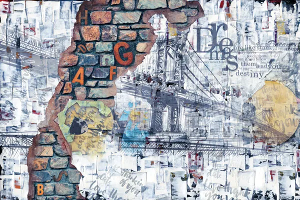 מדבקת טפט | קיר שבור מעוצב