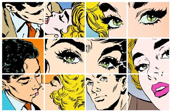 מדבקת טפט | קומיקס צבעוני