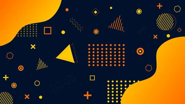 מדבקת טפט | צורות כתומות