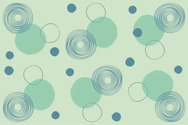 מדבקת טפט | עיגולים ירוקים מעוצבים