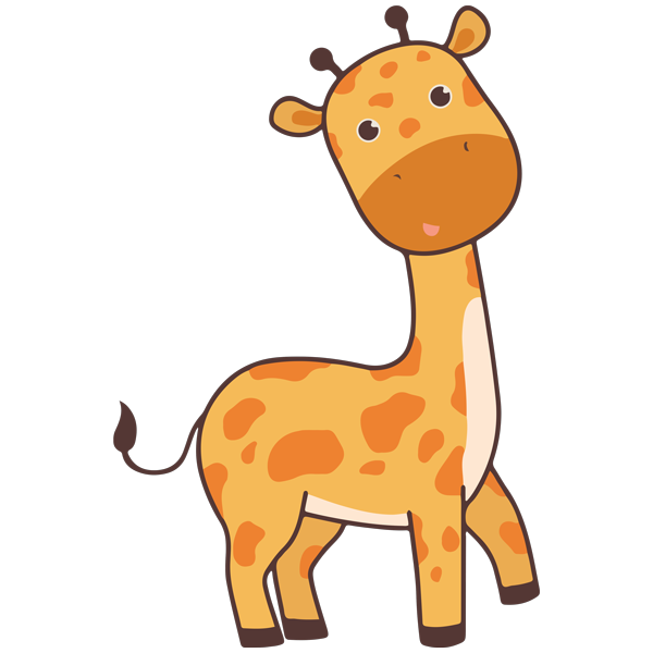 מדבקת קיר | ג'ירפה חמודה