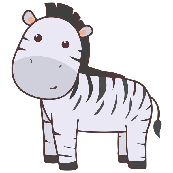 מדבקת קיר | זברה חמודה