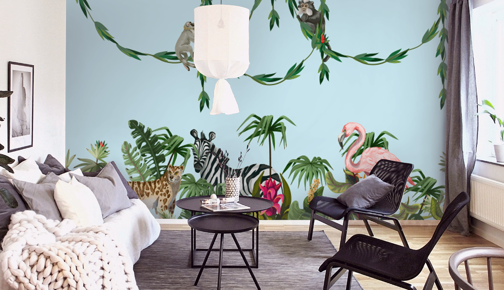 מדבקת טפט | יער וחיות