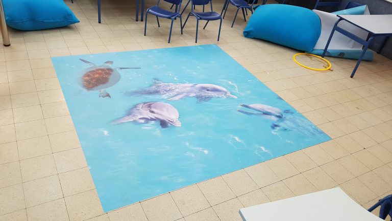 דולפינים וצב ים