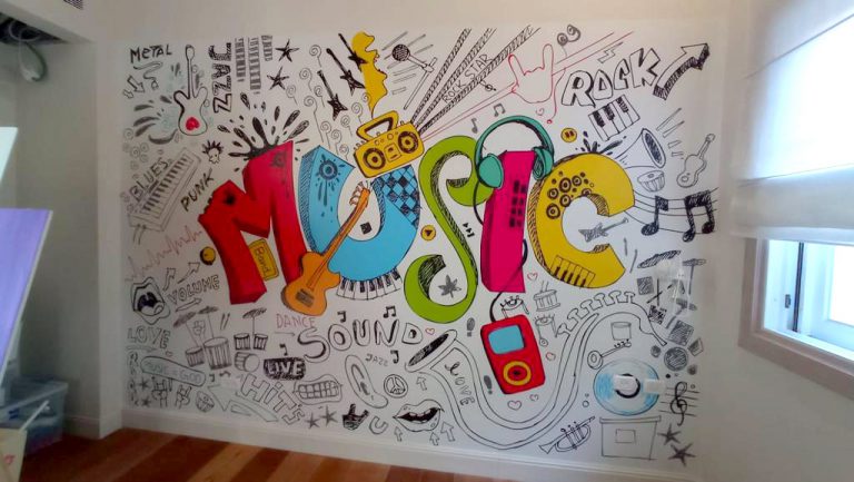גרפיטי מוזיקה צבעוני