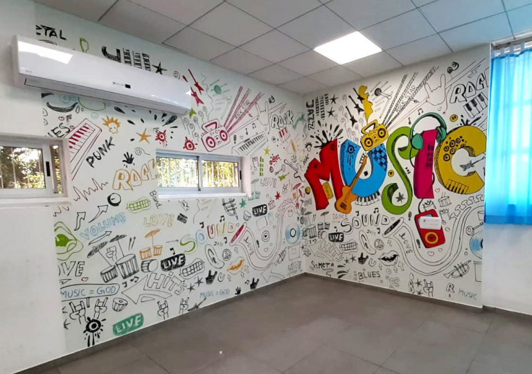 גרפיטי מוזיקה צבעוני