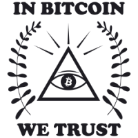 מדבקת קיר - בוטחים בביטקוין