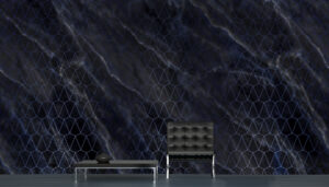 טפט - שיש מעוצב שחור כחול וצורות עדינות