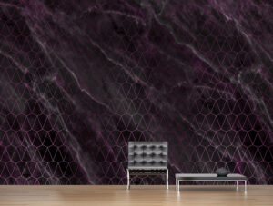 טפט - שיש שחור ורוד מעוצב וצורות עדינות