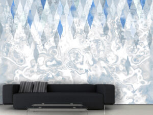 טפט - שיש תכלת אבסטרקטי מעוצב