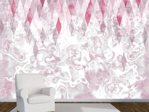 טפט - שיש ורוד בעיצוב אבסטרקטי