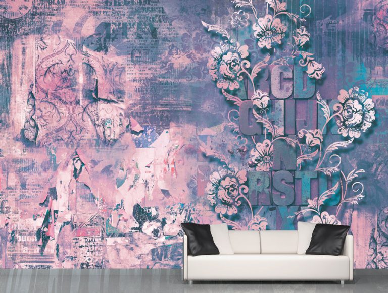 טפט - עיצוב עתיק ורוד סגלגל