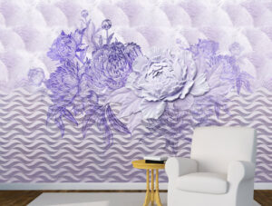 טפט - פרחי אבן סגלגל