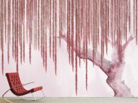 טפט - עץ מאוייר יפיפה בגווני אדום