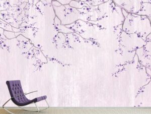 טפט - ליבלוב עץ מאויר סגול