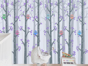 טפט - ינשופים קטנים ומתוקים ביער סגול