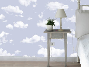 טפט מדבקה - עננים רכים ורקע תכלת