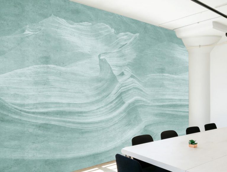 טפט - בטון גלי מעוצב ירקרק