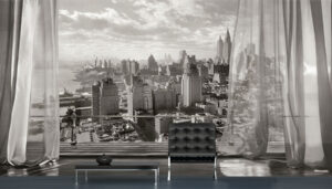 טפט - נוף יפיפה בסגנון וינטג'