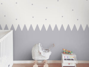 טפט - זיגזג ופרחים