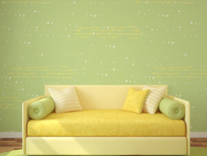 טפט - פסים ונקודות רקע ירוק