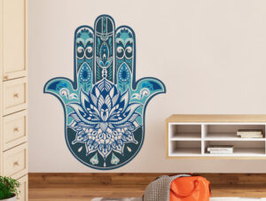 מדבקה - חמסה כחולה