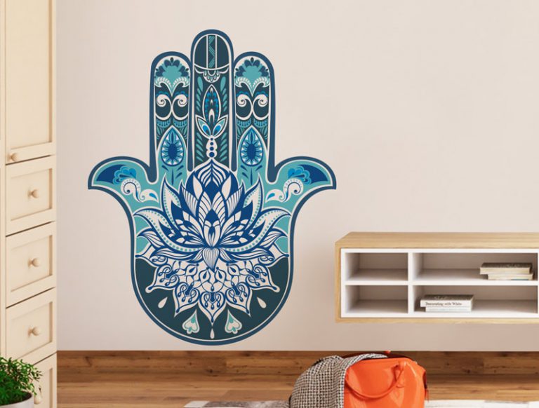 מדבקה - חמסה כחולה