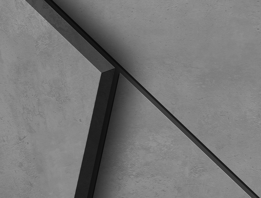 טפט - צורות תלת מימדיות מבטון כהה