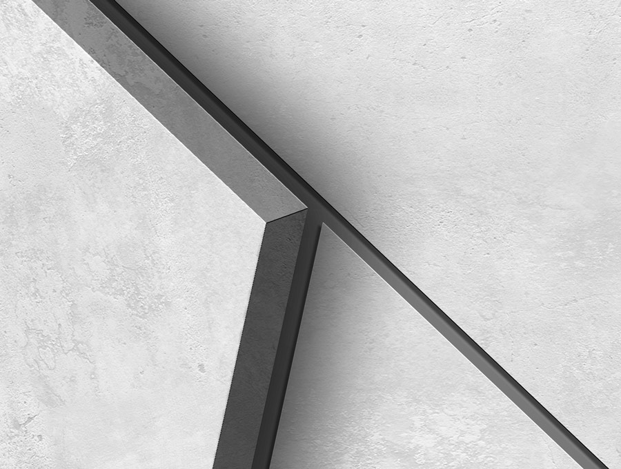 טפט - בטון וצורות תלת מימדיות אפור בהיר