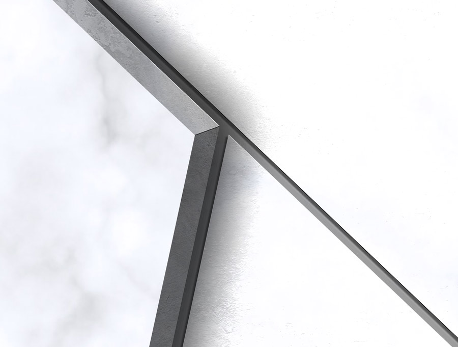 טפט - שיש לבן וצורות תלת מימדיות