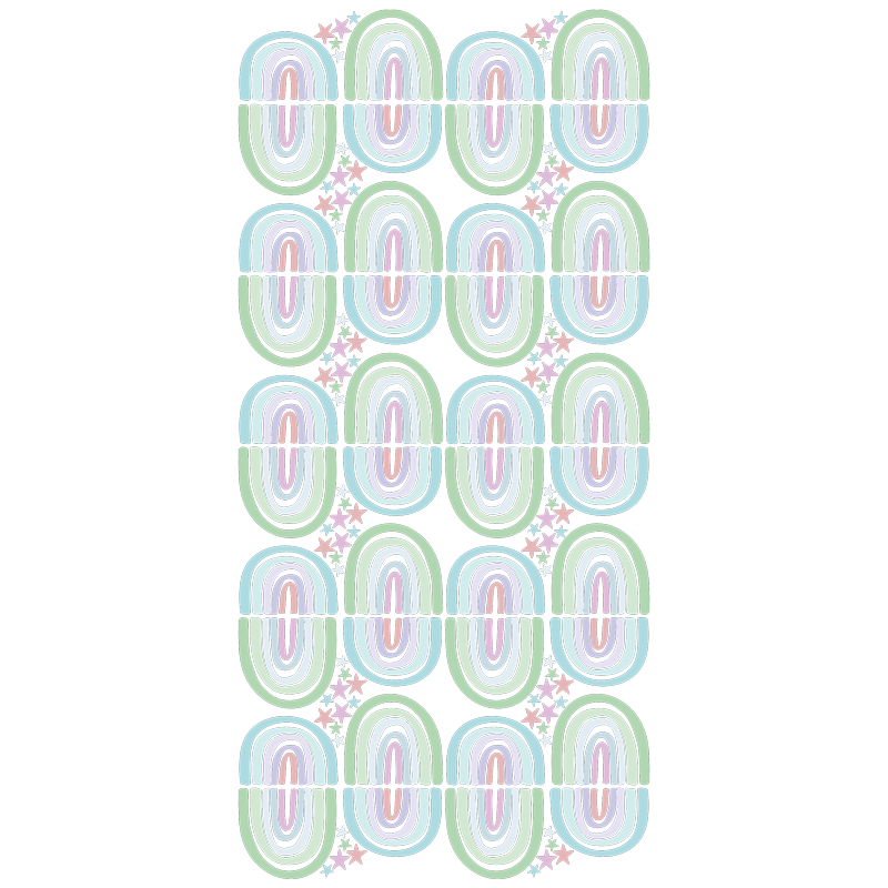 סט מדבקות - קשתות עדינות מעוצבות