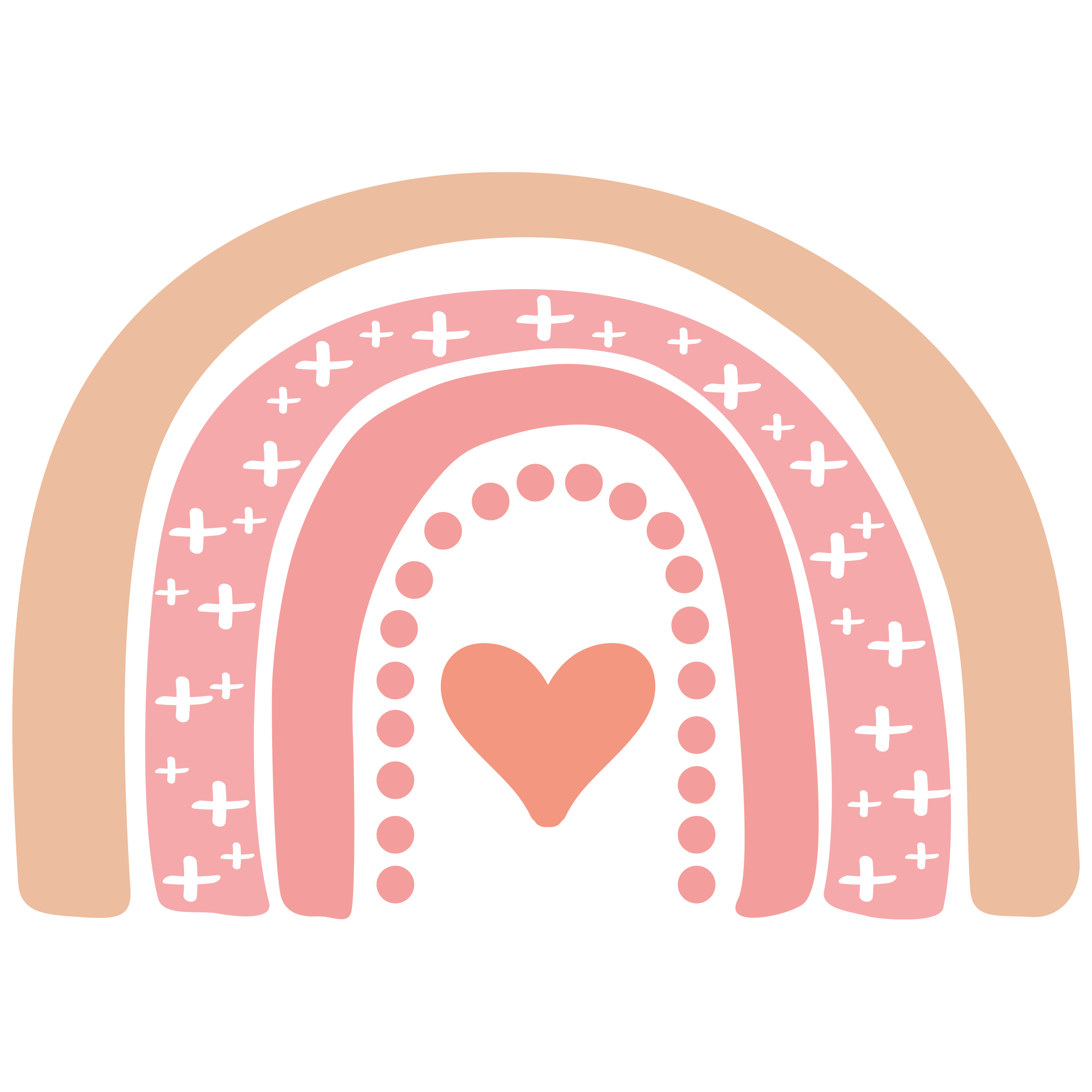 מדבקת קיר - קשת מעוצבת בגוונים עדינים