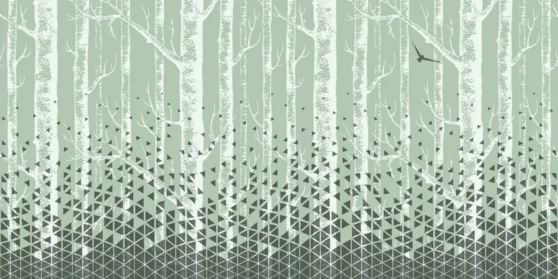 טפט - יער ירוק מאוייר