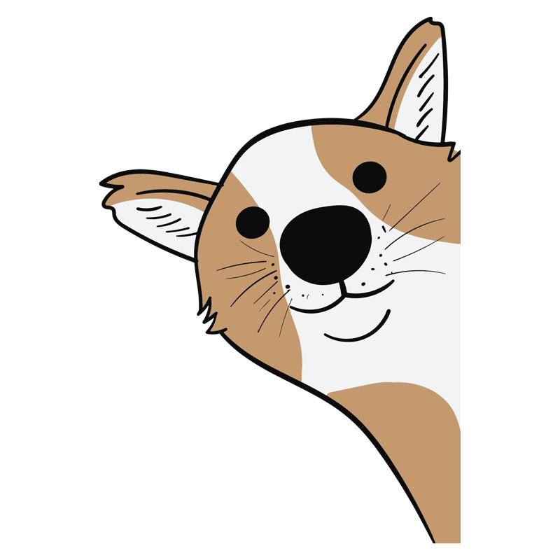 מדבקה - כלבלב שובב