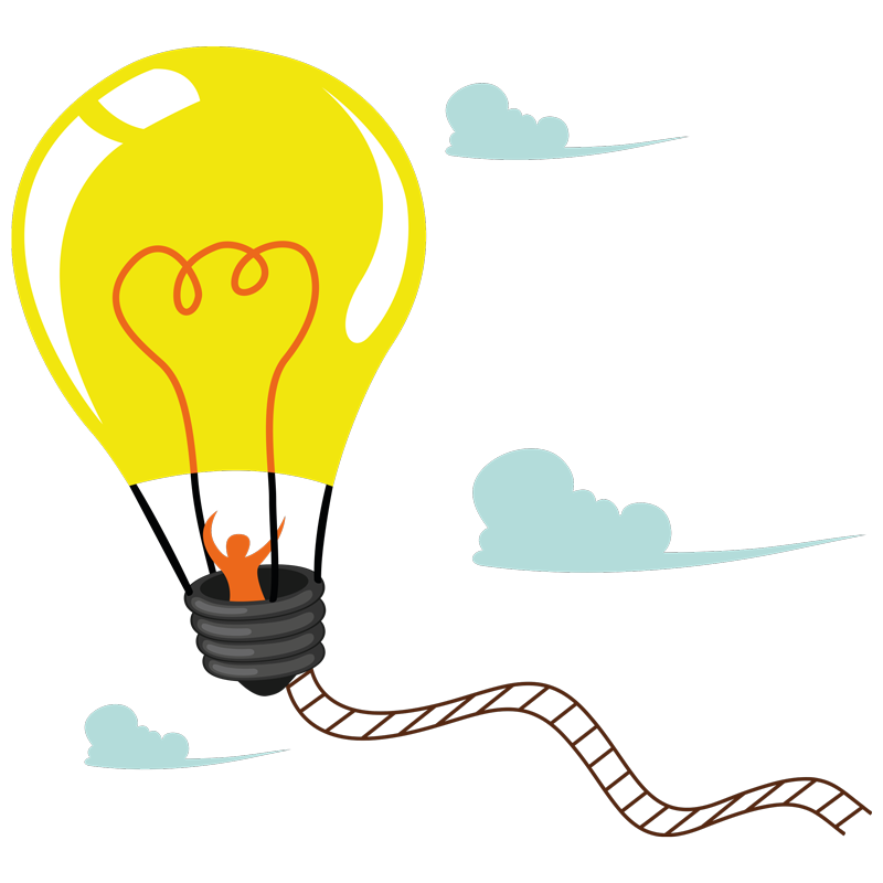 מדבקה - לעוף עם הרעיונות